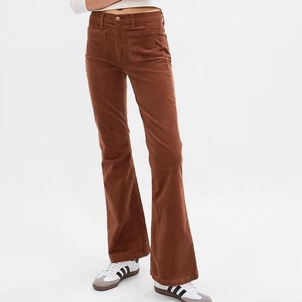GAP | High-Rise Corduroy Soft Vintage Flare Pants in Rust | Size 2/26S - Picture 3 of 8